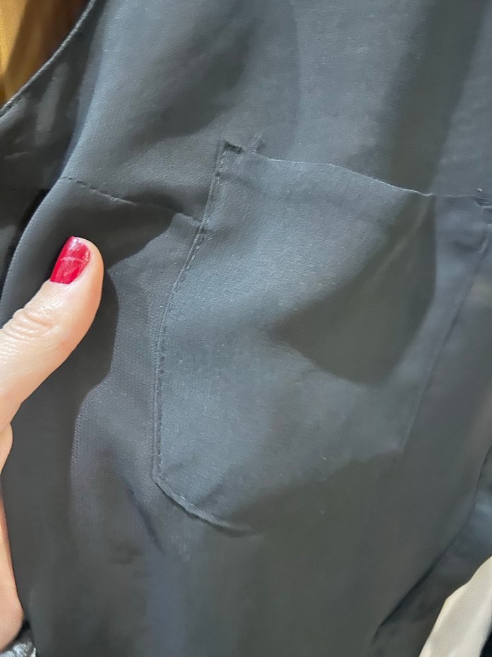 Zara Collection siyah, transparan gömlek - Görsel 3