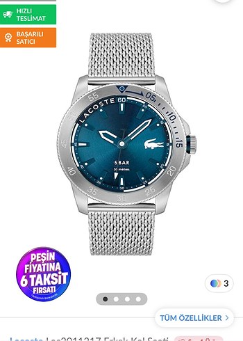 Lacoste gümüş Renk Erkek Kol Saati - Görsel 3