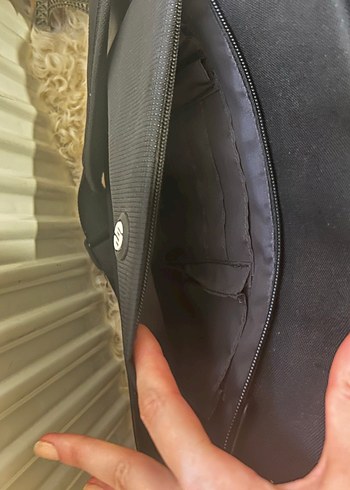 Siyah Laptop Çantası, Fermuarlı, Ofis - Görsel 3