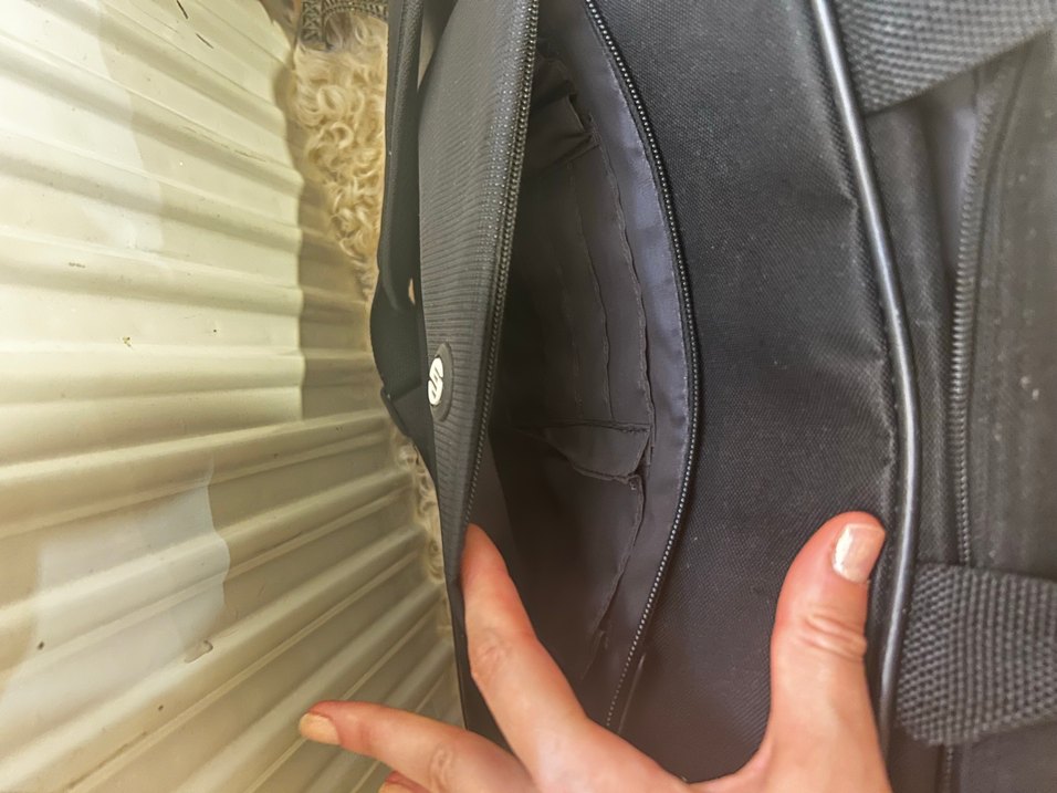 Siyah Laptop Çantası, Fermuarlı, Ofis - Görsel 3