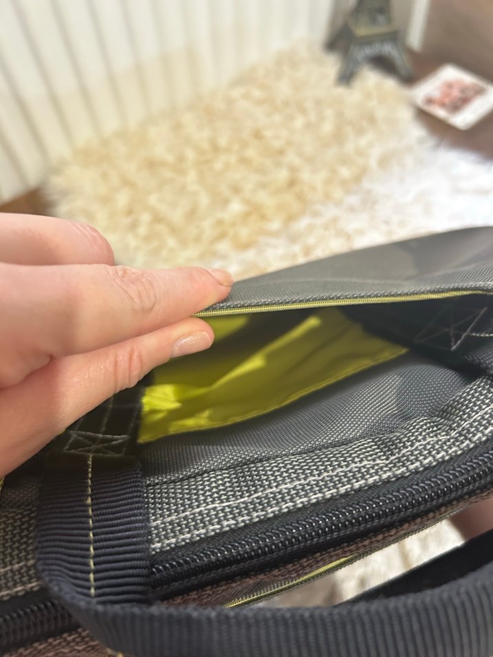 Antrasit-Gri Kadın Laptop Çantası Fermuarlı - Görsel 4