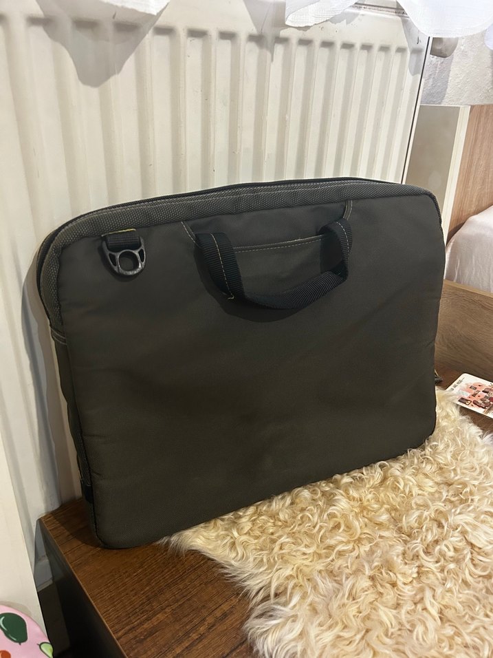 Antrasit-Gri Kadın Laptop Çantası Fermuarlı - Görsel 2