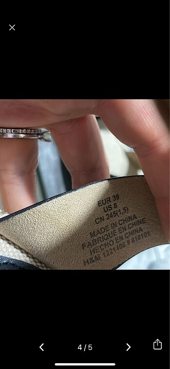 39 Beden siyah Renk H&M Sandalet
