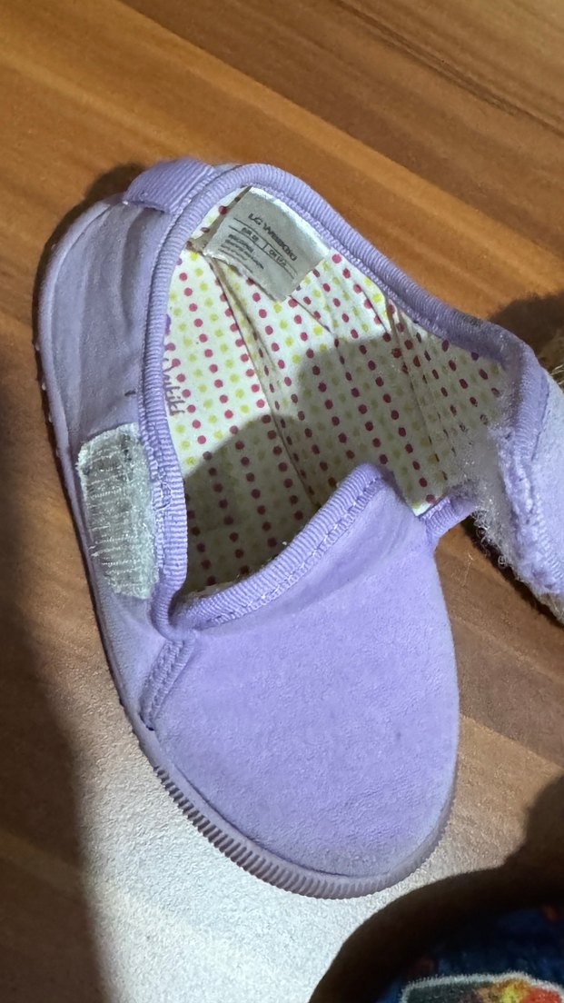 Kız Çocuk Mor Cırt Cırtlı Sıcak Terlik - Görsel 2