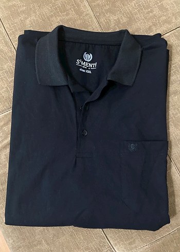 Erkek Siyah Pamuklu Polo Tişört - Görsel 3