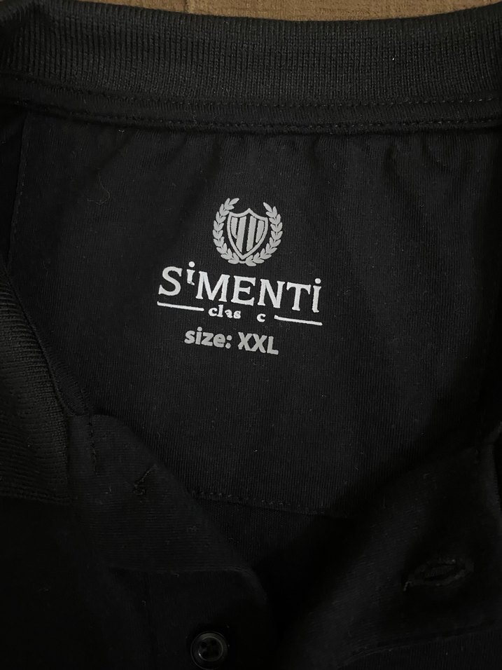 Erkek Siyah Pamuklu Polo Tişört - Görsel 2