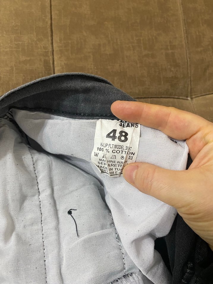 Gri Erkek Kot Pantolon - Görsel 3