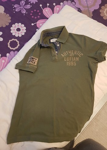 Yeşil Düğmeli Polo Yaka Erkek Tişört - Görsel 2