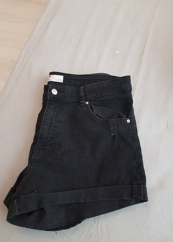 xxl Beden Siyah Kadın Mini Denim Şort