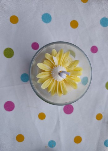 Diğer Pastel Renkli Çiçek Tasarımlı Mum Seti