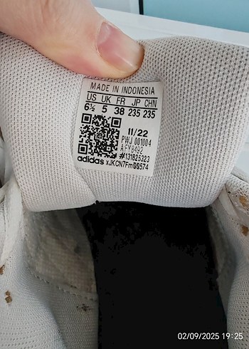 38 Beden beyaz Renk Beyaz Adidas Bağcıklı Kadın Spor Ayakkabı