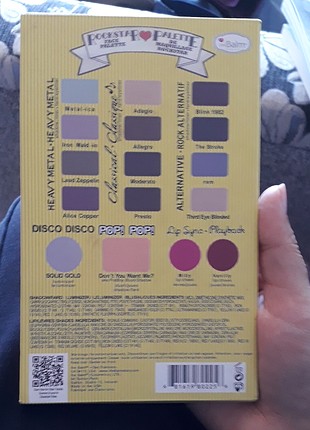 universal Beden çeşitli Renk The Balm Balm&Jovi; rockstar paleti