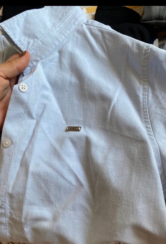 Mavi U.S. Polo Assn. Kısa Kollu Gömlek - Görsel 3