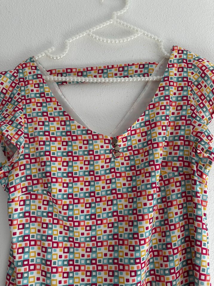 Renkli Düğmeli Hamile Bluzu - Görsel 3