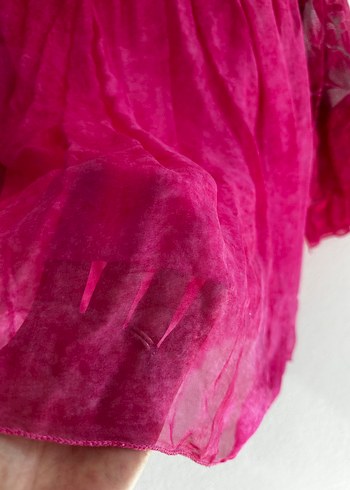 Dantel Detaylı Pembe bluz - Görsel 4