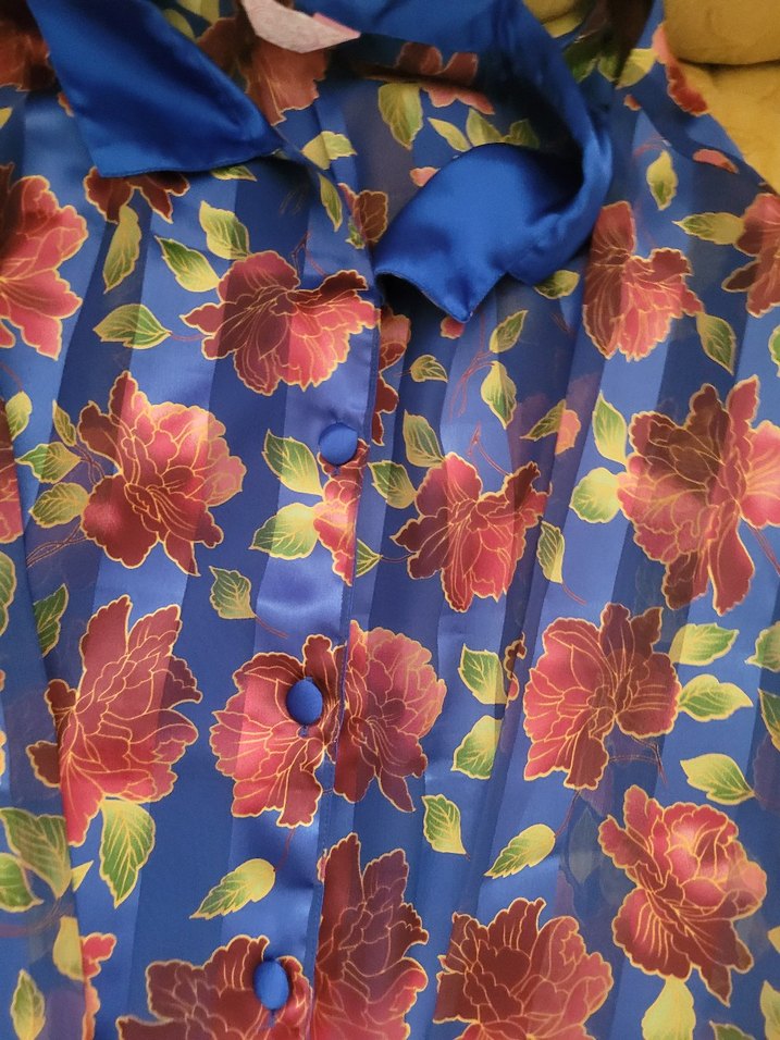 Saten görünümlü vintage pijama takımı doremi - Görsel 3