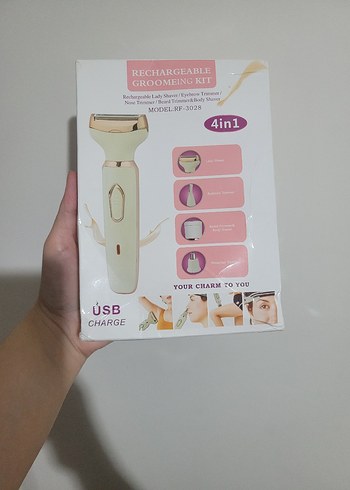 Diğer 4'ü 1 Arada USB Şarjlı Epilatör Seti