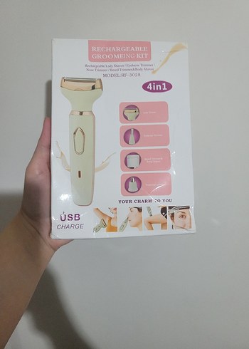 4'ü 1 Arada USB Şarjlı Epilatör Seti