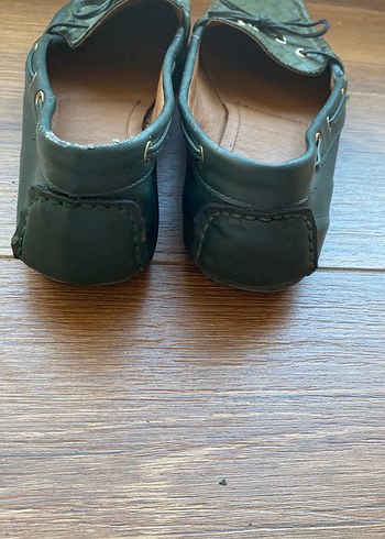 Yeşil Parlak Deri Tokalı Kadın Babet - Görsel 5