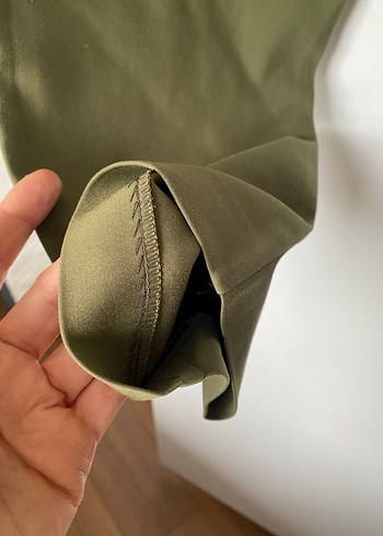 Kadın Haki Kumaş Pantolon - Görsel 7