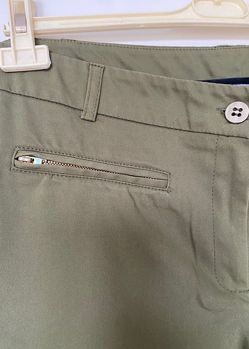 Kadın Haki Kumaş Pantolon - Görsel 4