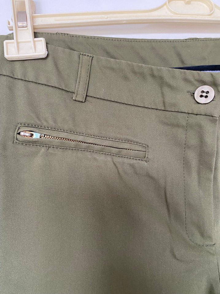 Kadın Haki Kumaş Pantolon - Görsel 4