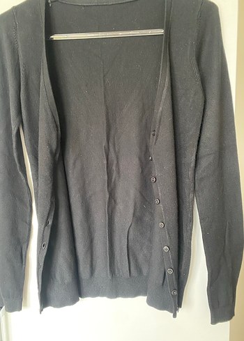 Lacivert Düğmeli V Yaka Kadın Hırka - Görsel 5