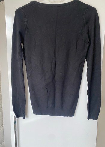 Lacivert Düğmeli V Yaka Kadın Hırka - Görsel 3