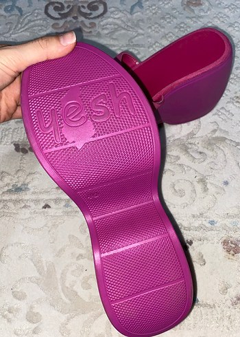 Limeo Fuşya Süet Kalın Topuklu Platform - Görsel 4