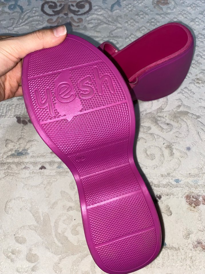 Limeo Fuşya Süet Kalın Topuklu Platform - Görsel 4