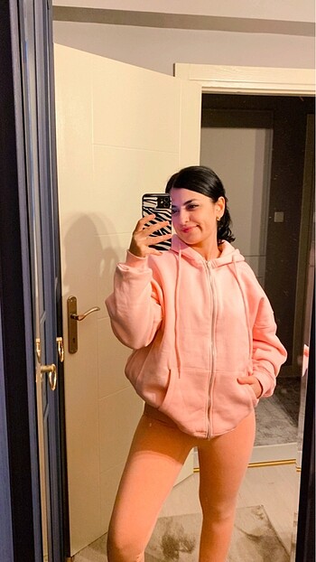 m Beden pembe Renk Addax hırka sweat toz pembe