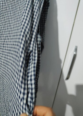 Polo Garage lacivert Kareli Pamuklu Uzun Kollu Kadın Gömlek tunik