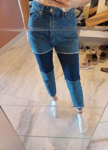 trendyol yamalı Jean kot pantolon