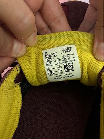 38 Beden bordo Renk New balance 360