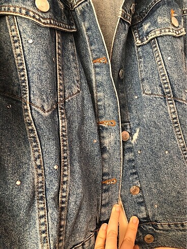 l Beden mavi Renk Pull and bear kot ceket