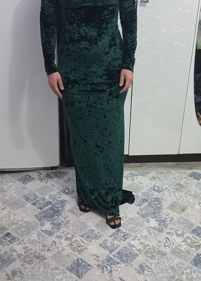 Kadife elbise - Görsel 2