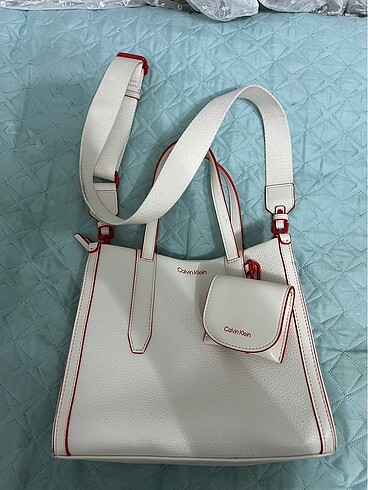 Calvin klein beyaz çanta