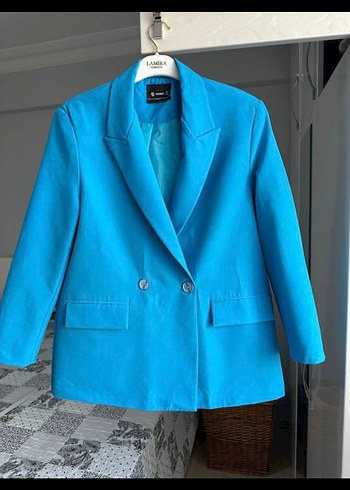 Mavi Kadın Düğmeli Blazer - Görsel 3