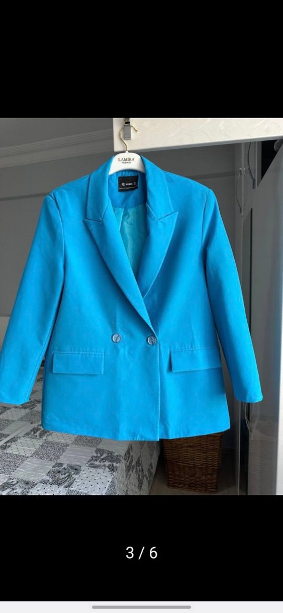 Mavi Kadın Düğmeli Blazer - Görsel 3