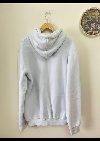 Zara Beyaz Kapüşonlu Salaş Sweatshirt - Görsel 3