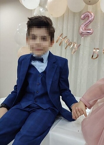 Erkek Çocuk Mavi Takım Elbise 