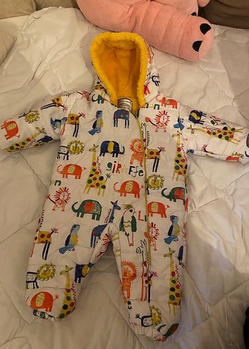 Renkli Baskılı Bebek Tulumu Fermuarlı - Görsel 6