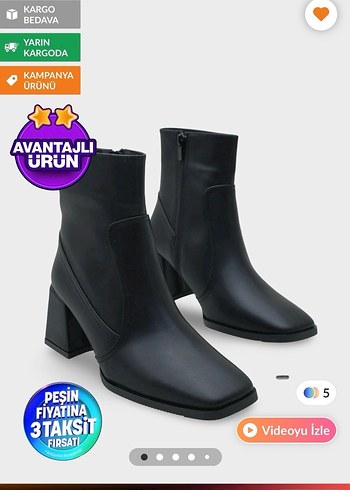 Siyah Kadın Blok Topuklu Goth Bot