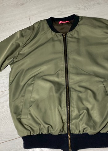 Parlak Yeşil Kadın Fermuarlı Ceket - Görsel 4