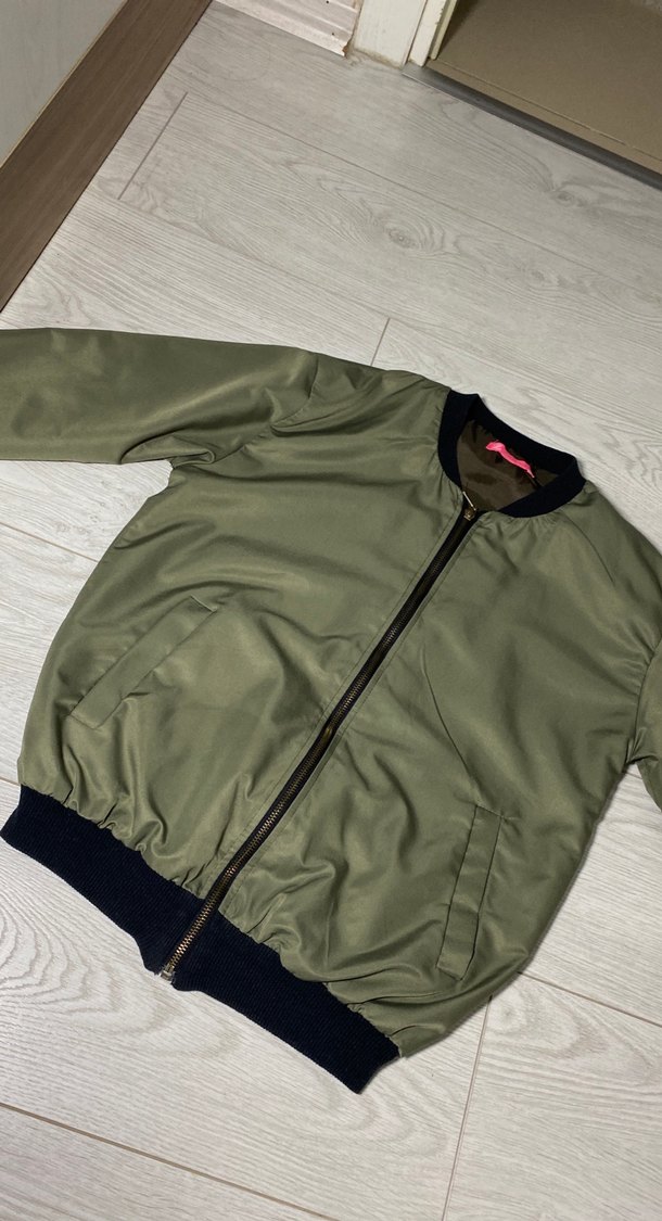 Parlak Yeşil Kadın Fermuarlı Ceket - Görsel 2