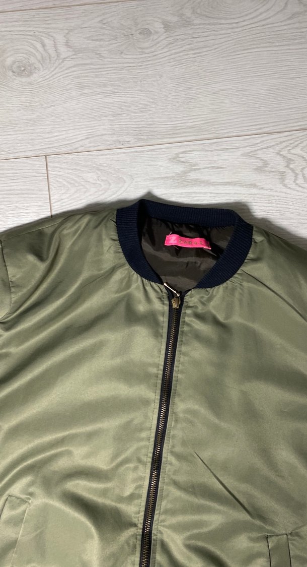 Parlak Yeşil Kadın Fermuarlı Ceket - Görsel 3