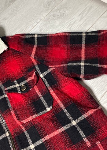 Kırmızı Ekose Düğmeli Kadın Gömlek - Görsel 4
