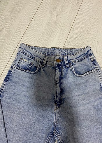 Gri Kadın Midi Kot Pantolon - Görsel 3