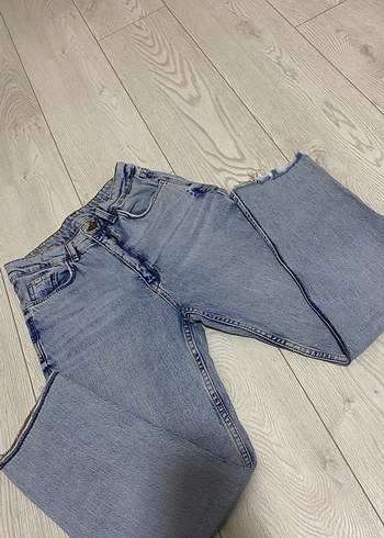 Gri Kadın Midi Kot Pantolon - Görsel 6