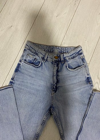 Gri Kadın Midi Kot Pantolon - Görsel 4